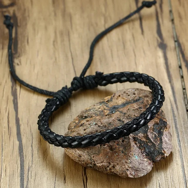 Braided Wrap Leather Bracelets