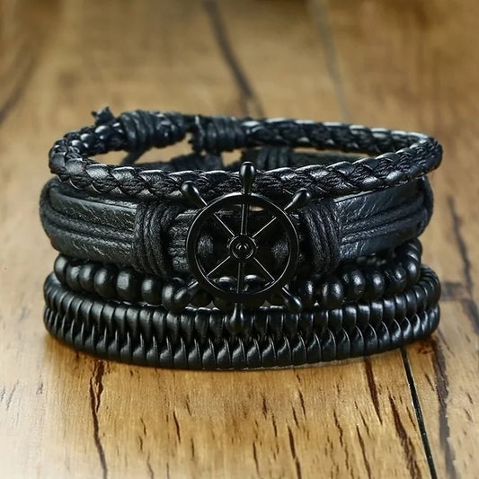 Braided Wrap Leather Bracelets