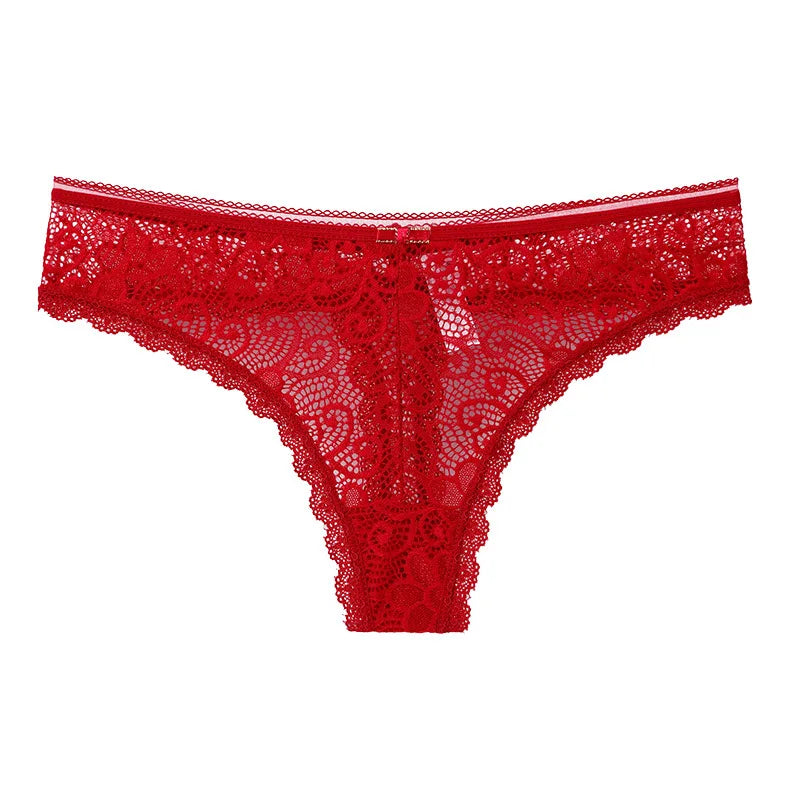 Women's Thong Feminine Lace European and American Seamless Panties Cotton Crotch Cloth Low Waist Sports T Pants Briefs Women