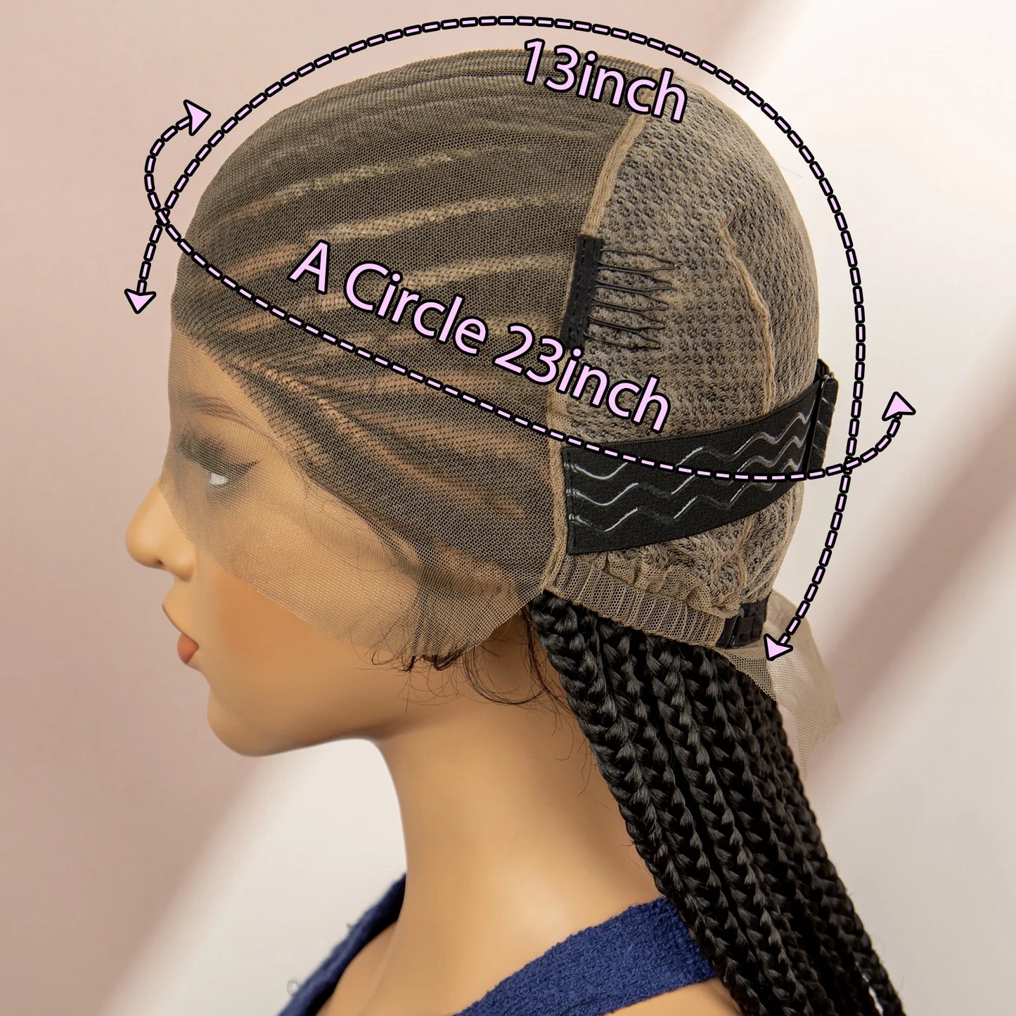 Synthetic Full Lace Cornrow Braided Wigs Box Braided Wigs Goddess Braids Wigs for African Women Afro Wigs with Baby Hair