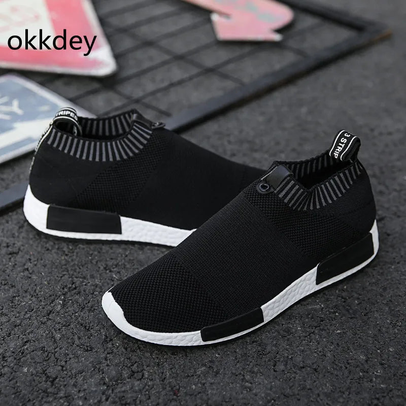 Round Toe Super Light Breathable Walking Running Sneakers Casual Trendy All-match Lightweight Safety Shoes for Men 2023 New