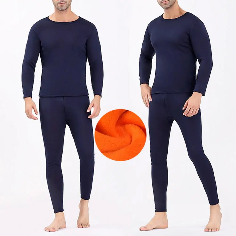 Velvet Men Winter Long Johns Fleece Thermal Underwear Plus Thickened Inner Wear Keep Warm Lingerie Thermal Underwear Top Bottoms