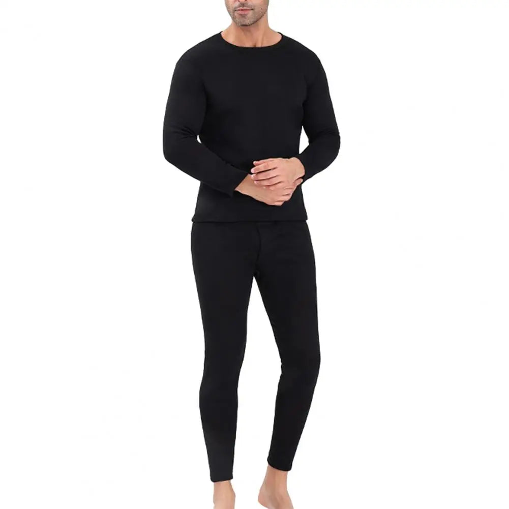 Velvet Men Winter Long Johns Fleece Thermal Underwear Plus Thickened Inner Wear Keep Warm Lingerie Thermal Underwear Top Bottoms